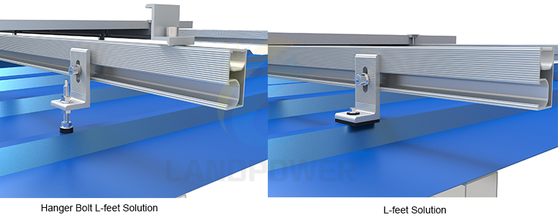 hanger bolt L-feet metal roof mounting hanger bolt L-feet metal roof mounting